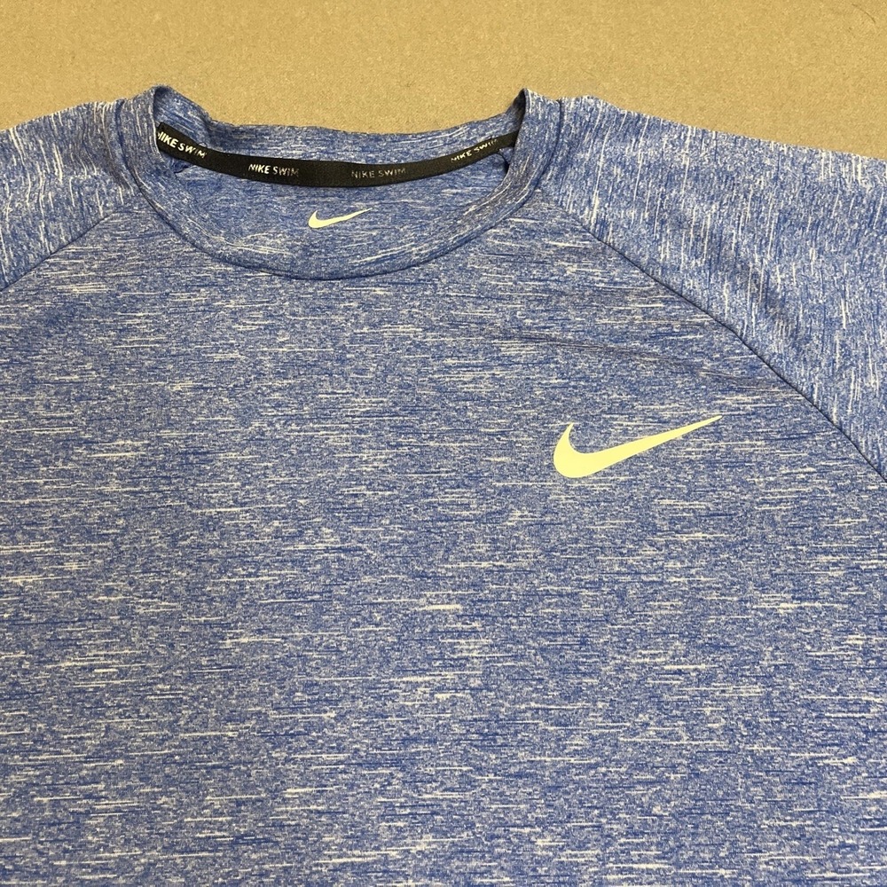 Nike Swim Men's Hydroguard Dri-FIT‎ Stretch UPF 40+ Guard Medium Blue